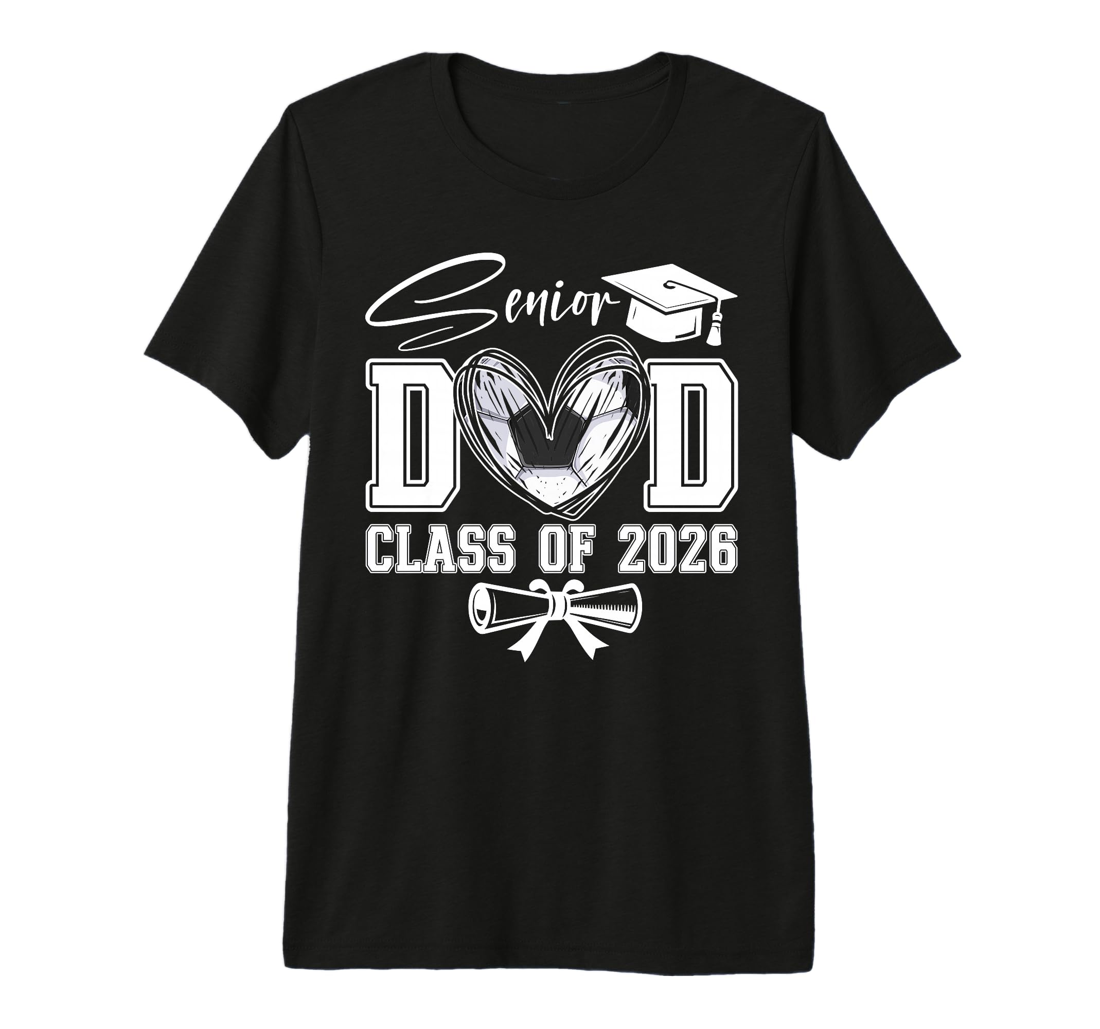 Senior Dad Class 2026 Graduate Soccer T-Shirt - Custom Art Print Unisex