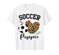 Soccer Poppie Heart Leopard Poppie T-Shirt - Custom Art Print Men Women