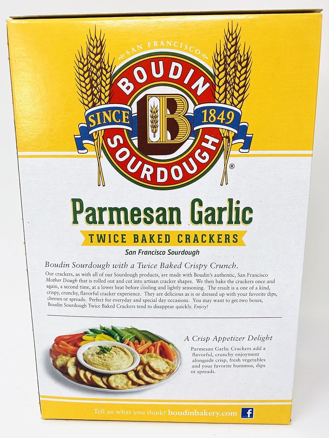Boudin Sourdough Crackers, Parmesan Garlic, 5 Oz (Case of 12)
