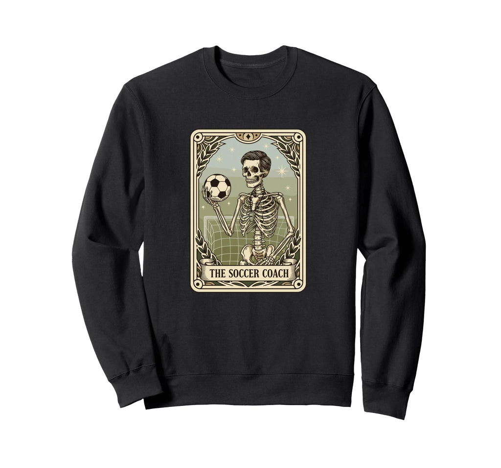 Skeleton Soccer Trainer Sweatshirt - Unique Graphic Men Women