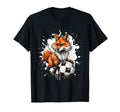 Fox Playing Soccer Funny Animal T-Shirt - Trendy Graphic Men Women