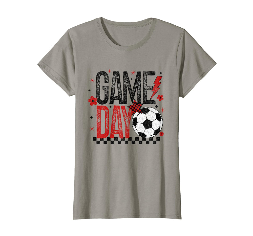 Game Day Soccer Season Checkered Black T-Shirt - Streetwear Style Unisex