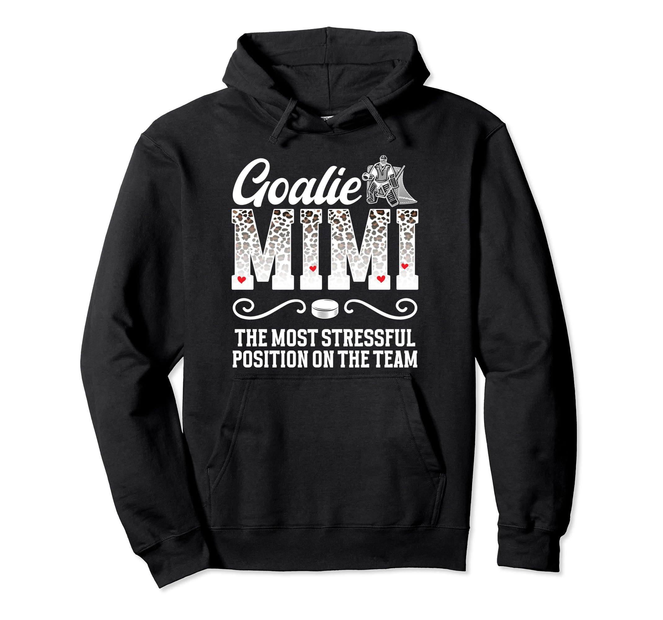 Ice Hockey Goalie Mimi Funny Ice Hockey Hoodie - Graphic Print Unisex