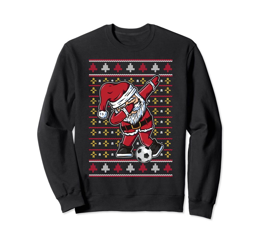 Funny Dabbing Santa Claus Soccer Sweatshirt - Graphic Print Men Women