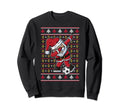 Funny Dabbing Santa Claus Soccer Sweatshirt - Graphic Print Men Women