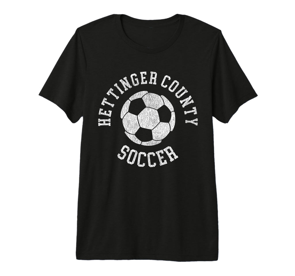 Hettinger County Soccer Distressed 90S T-Shirt - Aesthetic Graphic Unisex