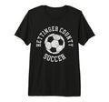 Hettinger County Soccer Distressed 90S T-Shirt - Aesthetic Graphic Unisex