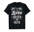 Just Who Loves Soccer And Faith Gift T-Shirt - Graphic Print for Adults