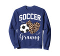 Soccer Granny Heart Leopard Mom Sweatshirt - Trendy Graphic for Adults