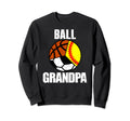Ball Grandpa Funny Softball Soccer Sweatshirt - Graphic Print Unisex