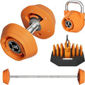 SKOK 25/55 lbs Pair Adjustable Dumbbells Set, Adjustable Weights Dumbbells Set for Men and Women with Anti-Slip Fast Adjust Weight by Turning Handle,Black Dumbbell with Tray