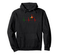 Heartbeat Ekg Pulse Portuguese Soccer Hoodie - Fun Novelty Design Unisex