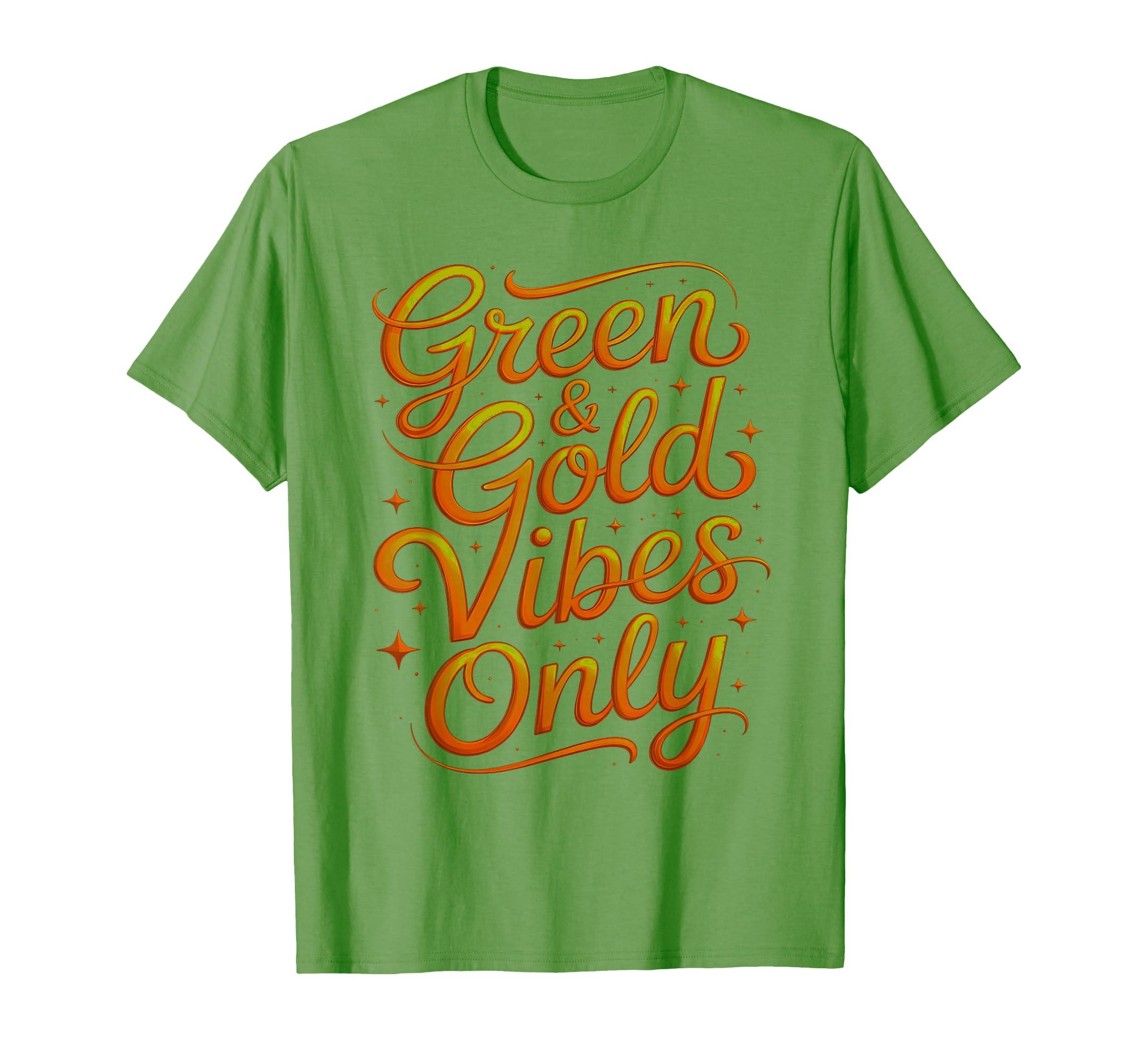 Winners Wear Green Gold Vibes T-Shirt - Casual Everyday Wear for Adults