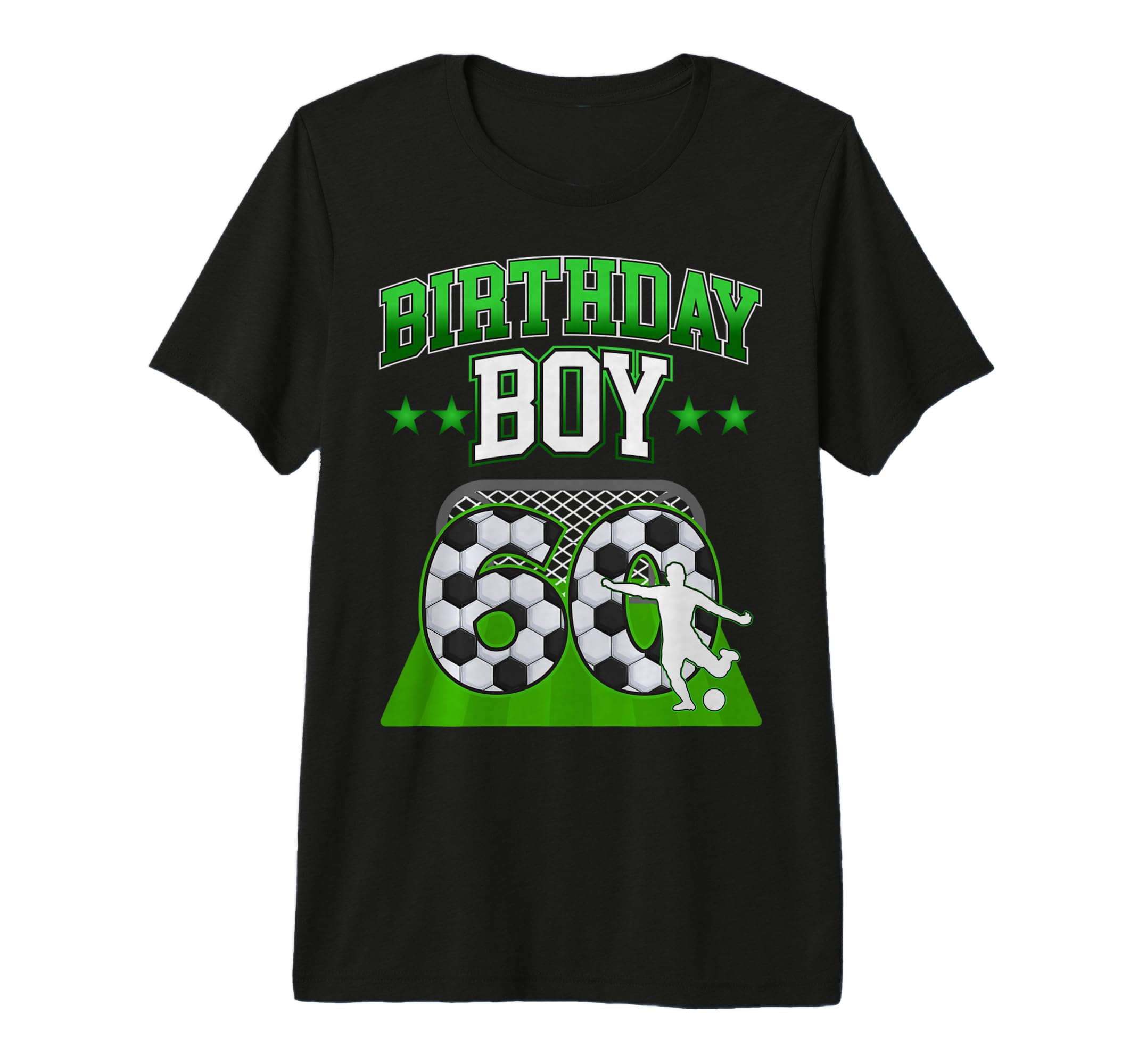 Soccer Themed Birthday Outfit 60 T-Shirt - Casual Everyday Wear Unisex