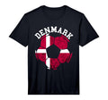 Danish Pride Denmark Soccer Team Ball T-Shirt - Novelty Apparel Unisex