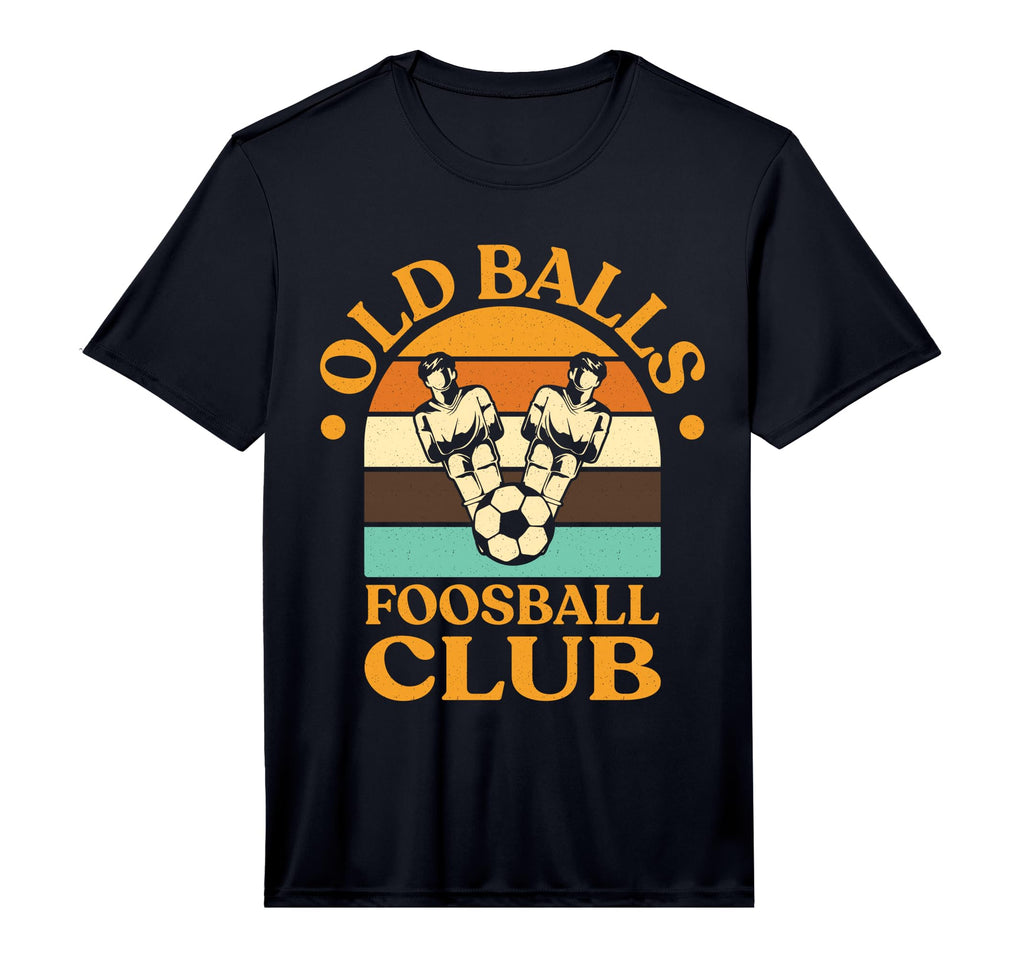 Mens Funny Old Balls Foosball Club T-Shirt - Custom Art Print for Adults