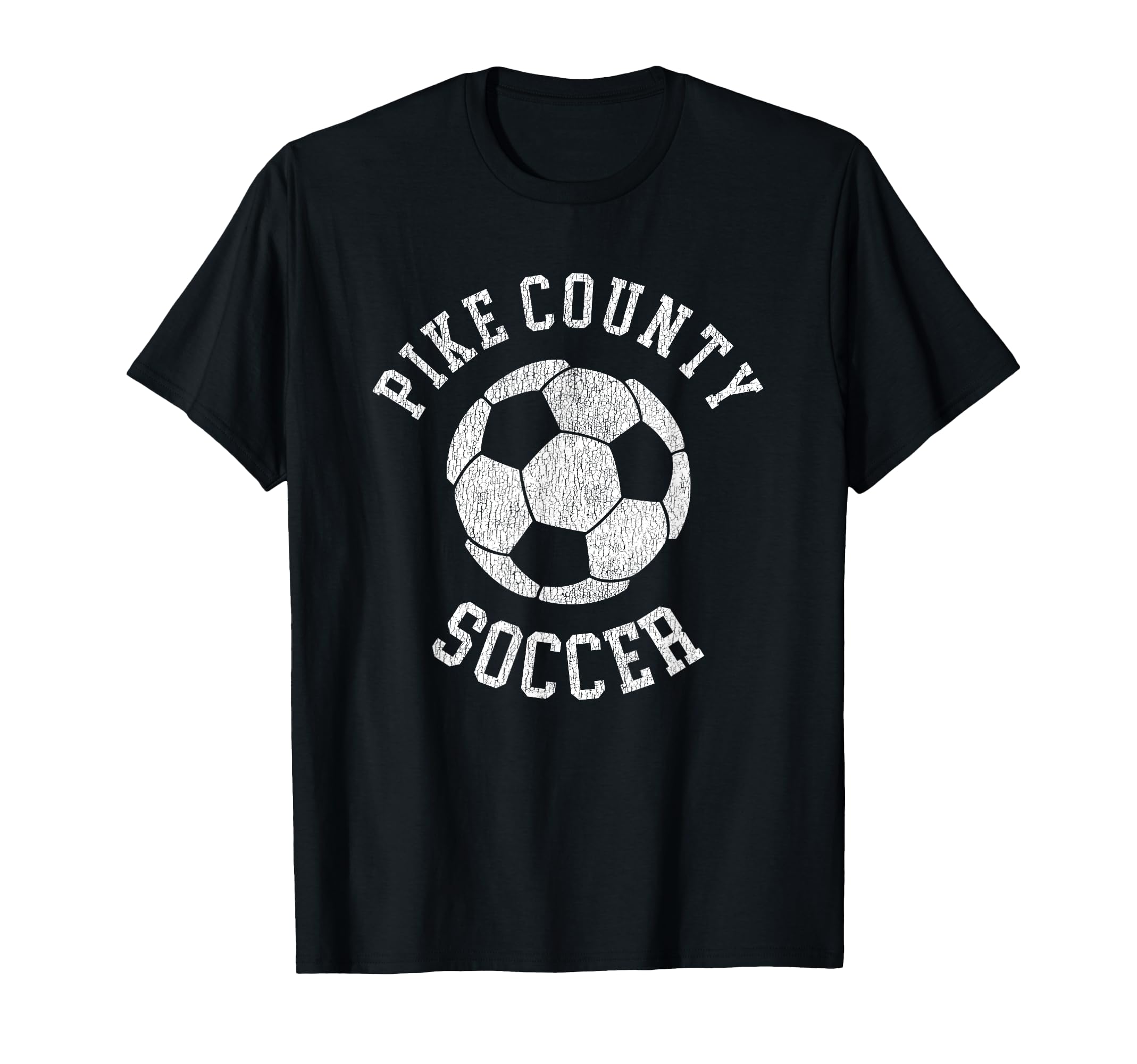 Pike County Soccer Distressed 90S T-Shirt - Novelty Apparel Unisex