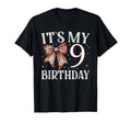 Its My Nine 9Th Birthday Football Bday T-Shirt - Novelty Apparel Men Women