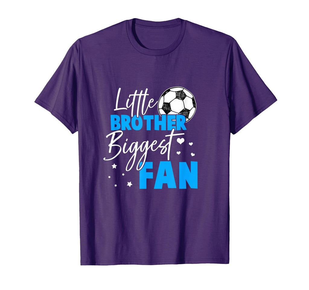 Soccer Little Brother Biggest Fan T-Shirt - Fun Novelty Design Unisex