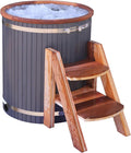 Ice Bath Tub | Cold-Plunge Therapy | Cold Plunge Tub | Up-Right Ice Bath | 118 Gallon Water Capacity | Steps & Cover Included | 37.5” x 33.25”
