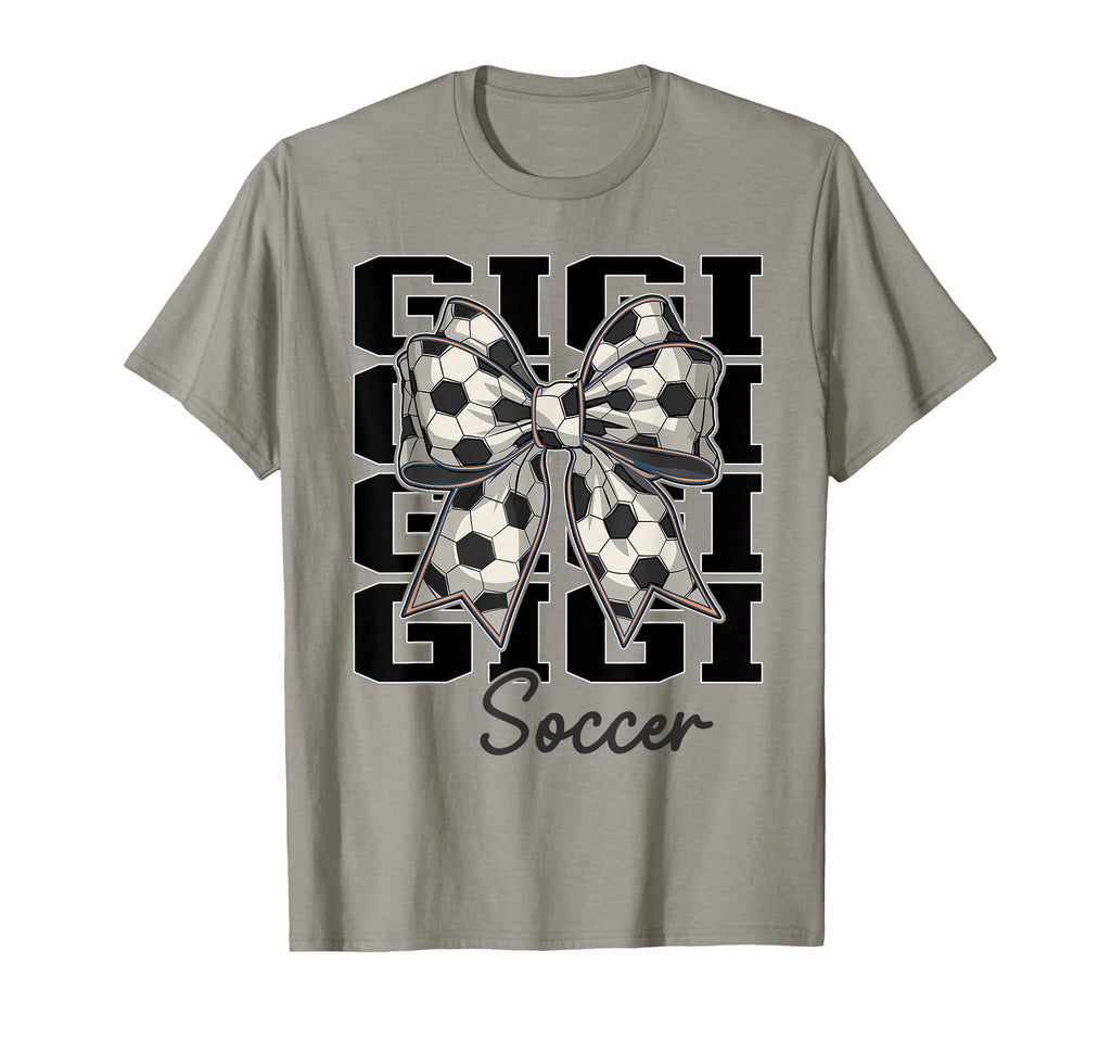 Soccer Gigi Coquette Bow Biggest Fan T-Shirt - Aesthetic Graphic Unisex