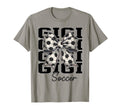 Soccer Gigi Coquette Bow Biggest Fan T-Shirt - Aesthetic Graphic Unisex