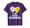 Ball Grandma Funny Baseball Softball T-Shirt - Custom Art Print for Adults