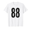 Number 88 Distressed Sport Team T-Shirt - Minimalist Print for Adults