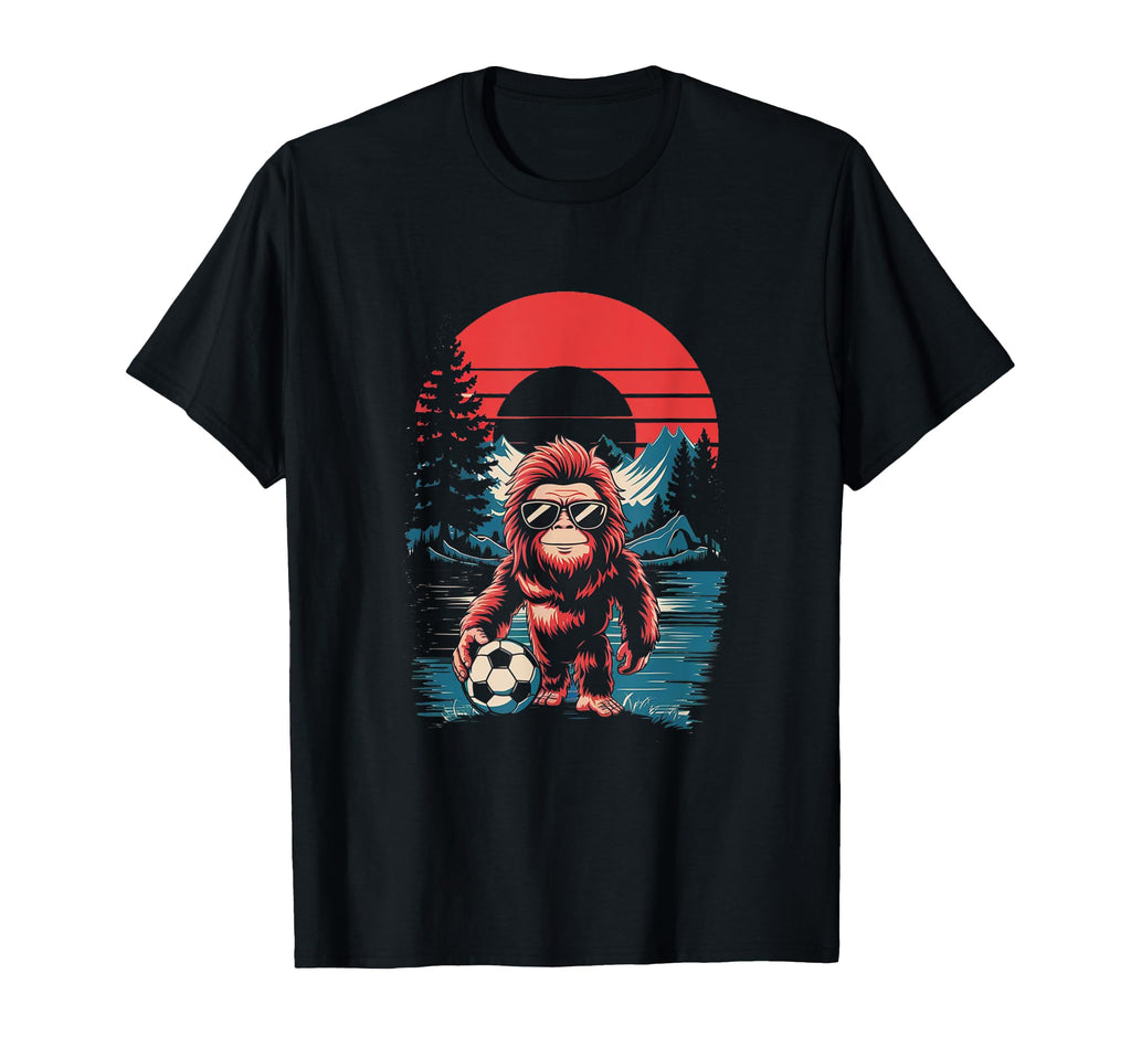 Funny Bigfoot Soccer Football T-Shirt - Graphic Print for Adults