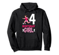 4Th Birthday 4 Years Soccer Football Hoodie - Custom Art Print Men Women