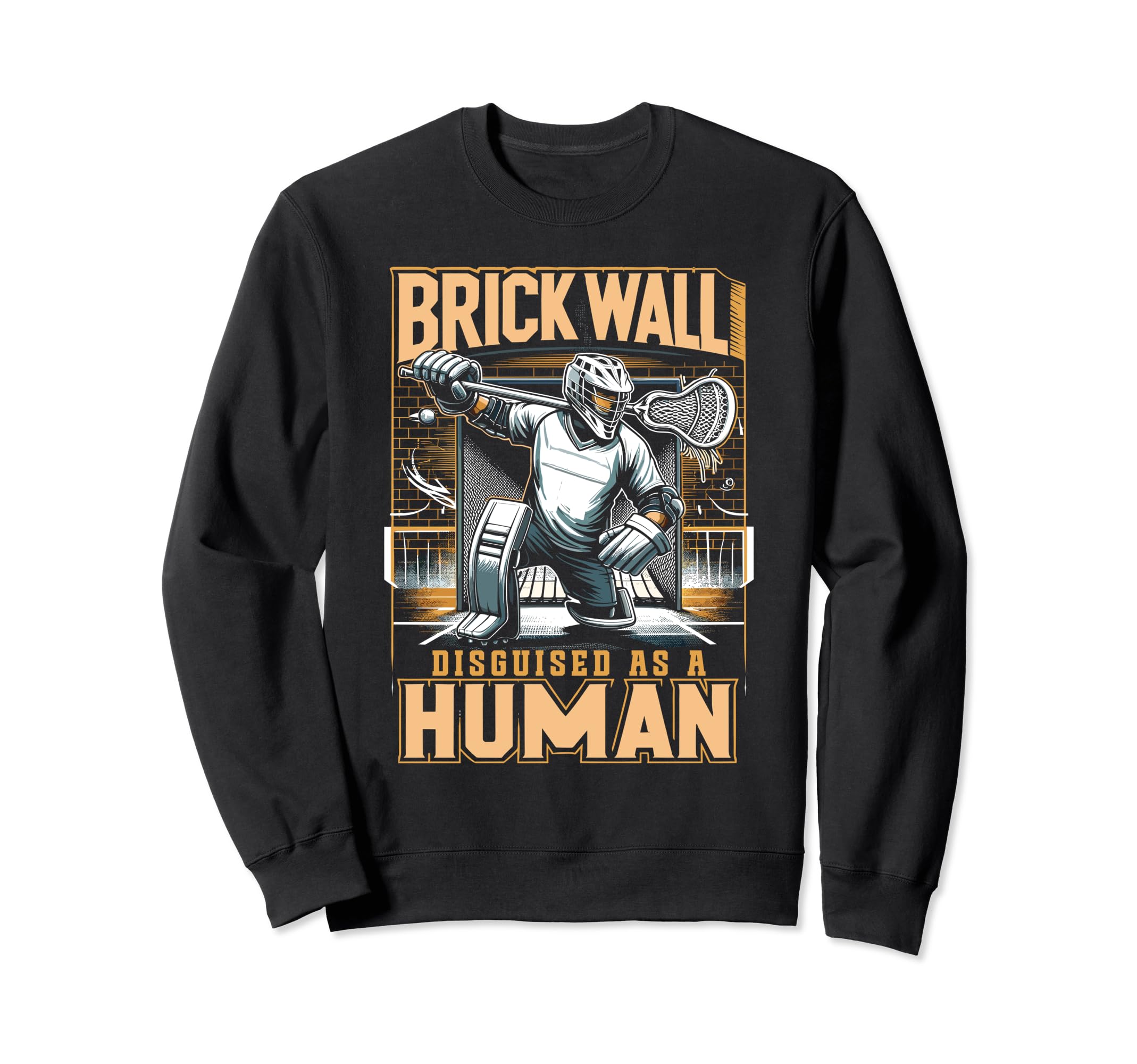 Funny Lacrosse Lacrosse Goalie Lax Sweatshirt - Minimalist Print Unisex