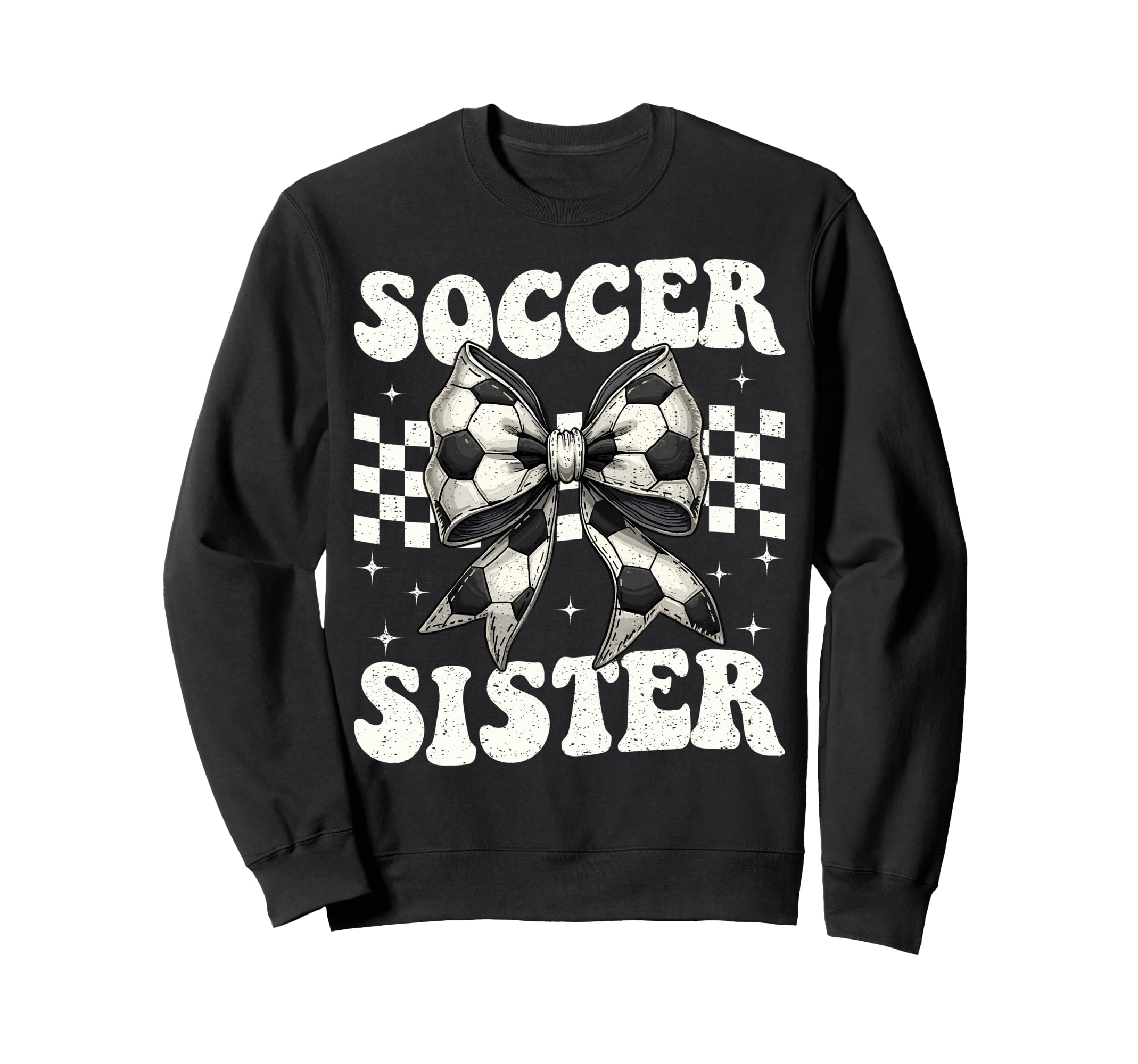 Soccer Sister Funny Coquette Bow Sweatshirt - Streetwear Style for Adults