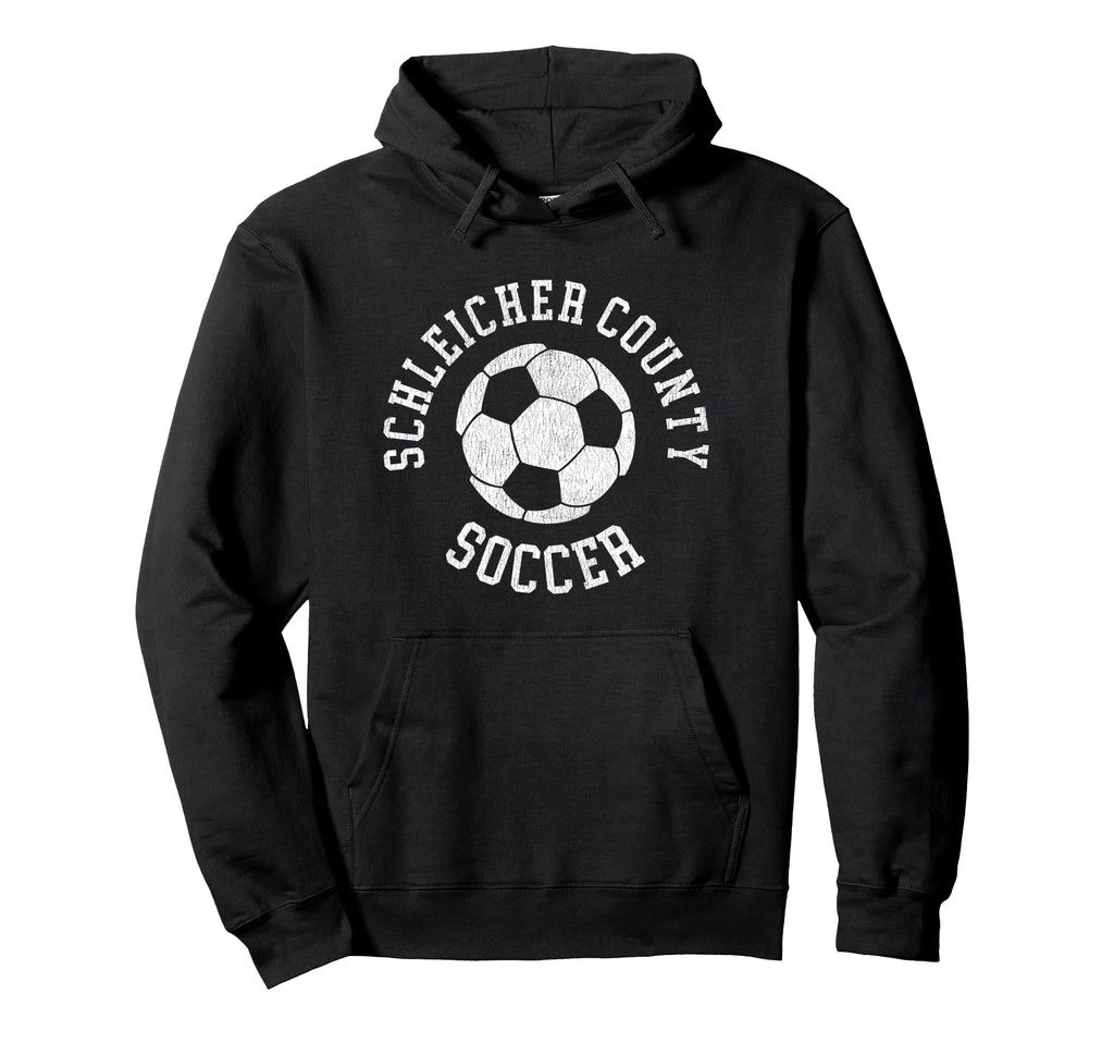 Schleicher County Soccer Distressed 90S Hoodie - Aesthetic Graphic Unisex