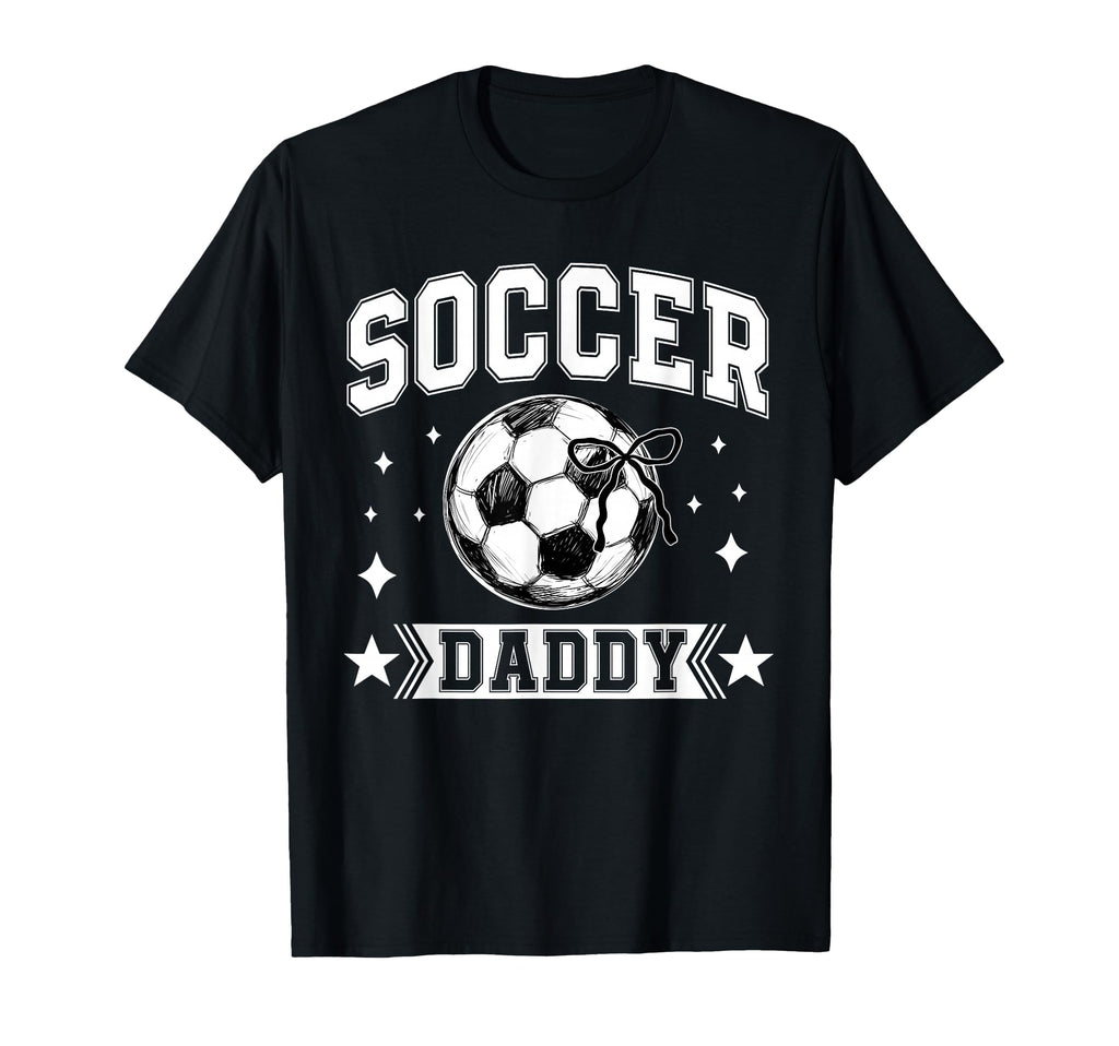 Coquette Bow Soccer Daddy Soccer Team T-Shirt - Trendy Graphic for Adults