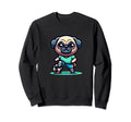 Pug Dog Soccer Player Ball Champion Sweatshirt - Unique Graphic for Adults