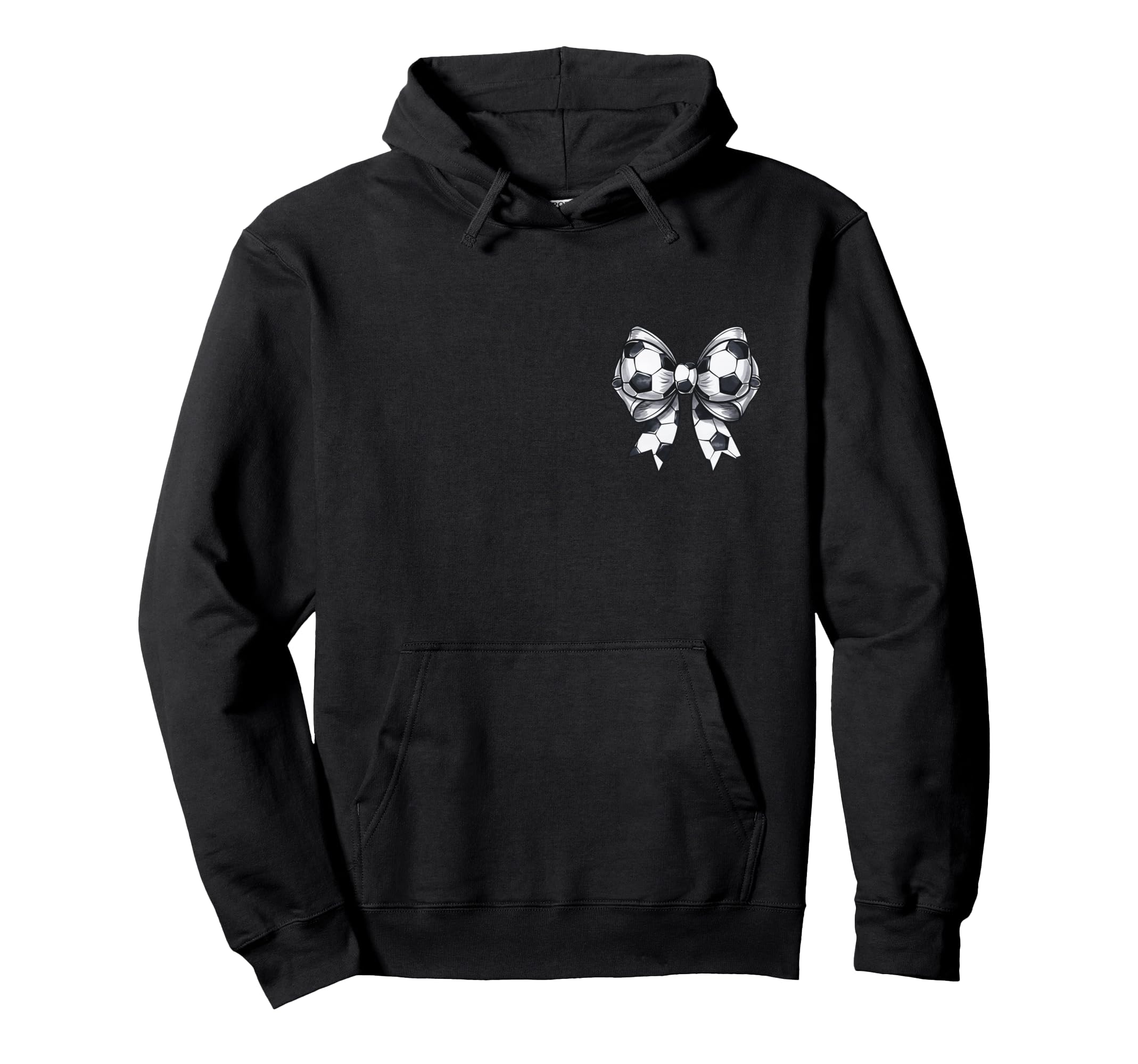 Soccer Coquette Bow Front And Back Game Hoodie - Graphic Print Men Women