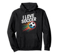 I Love Soccer Vibrant Ball Passion Hoodie - Aesthetic Graphic Men Women