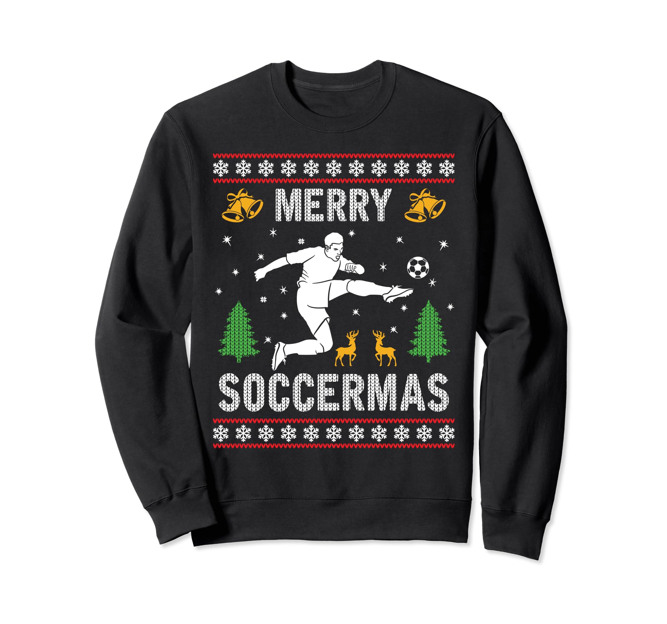 Merry Soccermas Ugly Football Sweatshirt - Fun Novelty Design Unisex