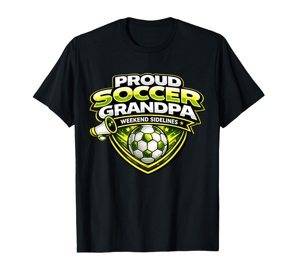 Soccer Grandpa Funny Proud Weekend T-Shirt - Fun Novelty Design for Adults