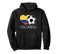 Colombia Soccer Colombian Flag Love Hoodie - Custom Art Print Men Women