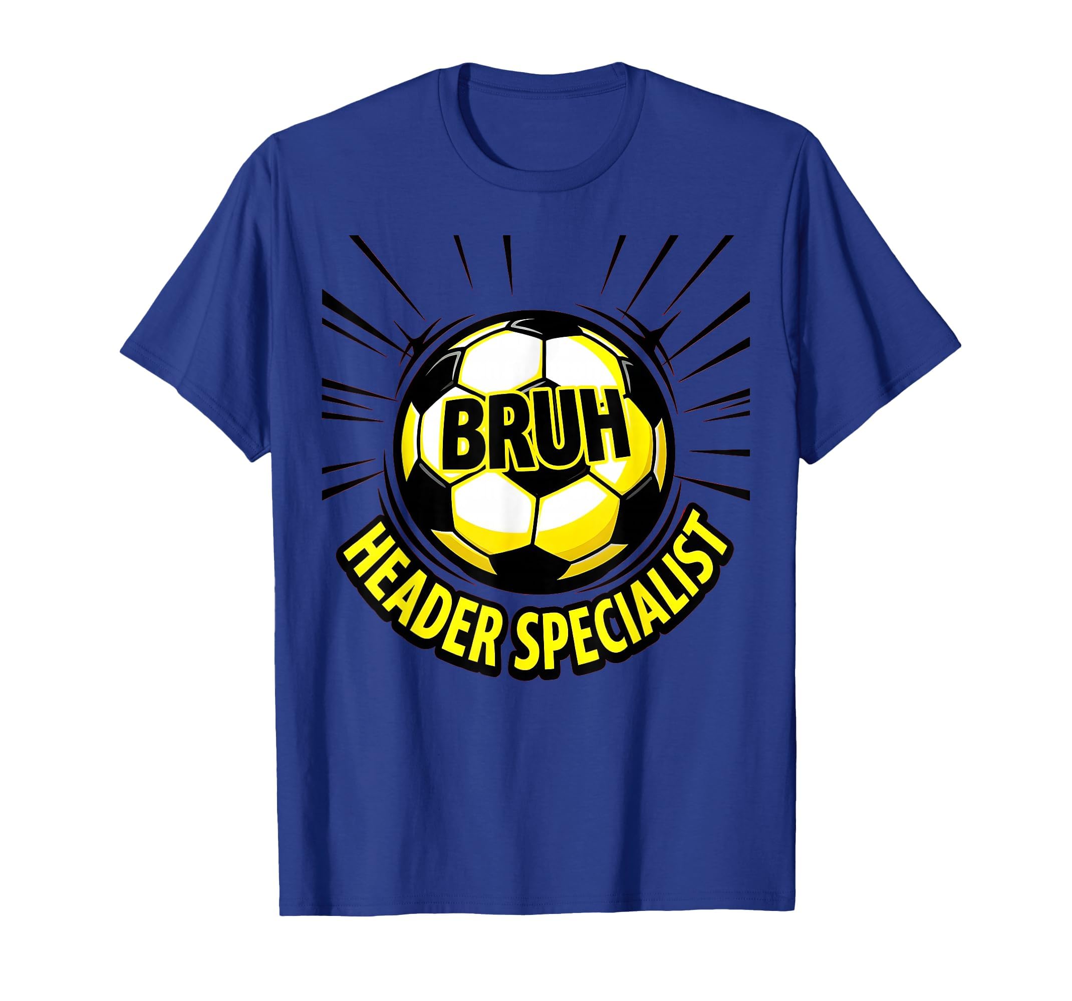 Bruh Soccer Ball Funny Header T-Shirt - Trendy Graphic for Adults