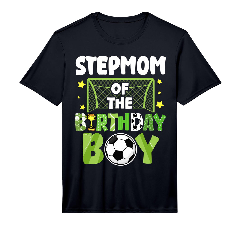 Mens Soccer Stepmom Birthday Party Soccer T-Shirt - Unique Graphic Unisex