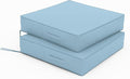 Patio Chair Cushions 24 X 24 X 5 Inch Waterproof Outdoor Seat Cushions for Patio Furniture, Outdoor Sofa Couch Pads with Ties & Handle, Set of 2, Light Blue
