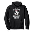Just Who Loves Soccer Soccer Player Sport Hoodie - Aesthetic Graphic Unisex