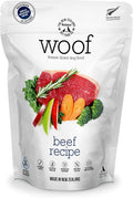 WOOF Freeze Dried Dog Food - Beef Recipe, High Protein Freeze Dried Dog Treats, Dog Food Topper & Meal, 2.2 lb