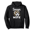 Soccer Wife Leopard Heart Matching Hoodie - Minimalist Print Men Women