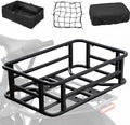 AWQM Large Ebike Basket, Waterproof Metal Electric Bicycle Basket, Quick Assemble Bike Accessories Rear Cargo Rack for Picnic, Pet, Sports