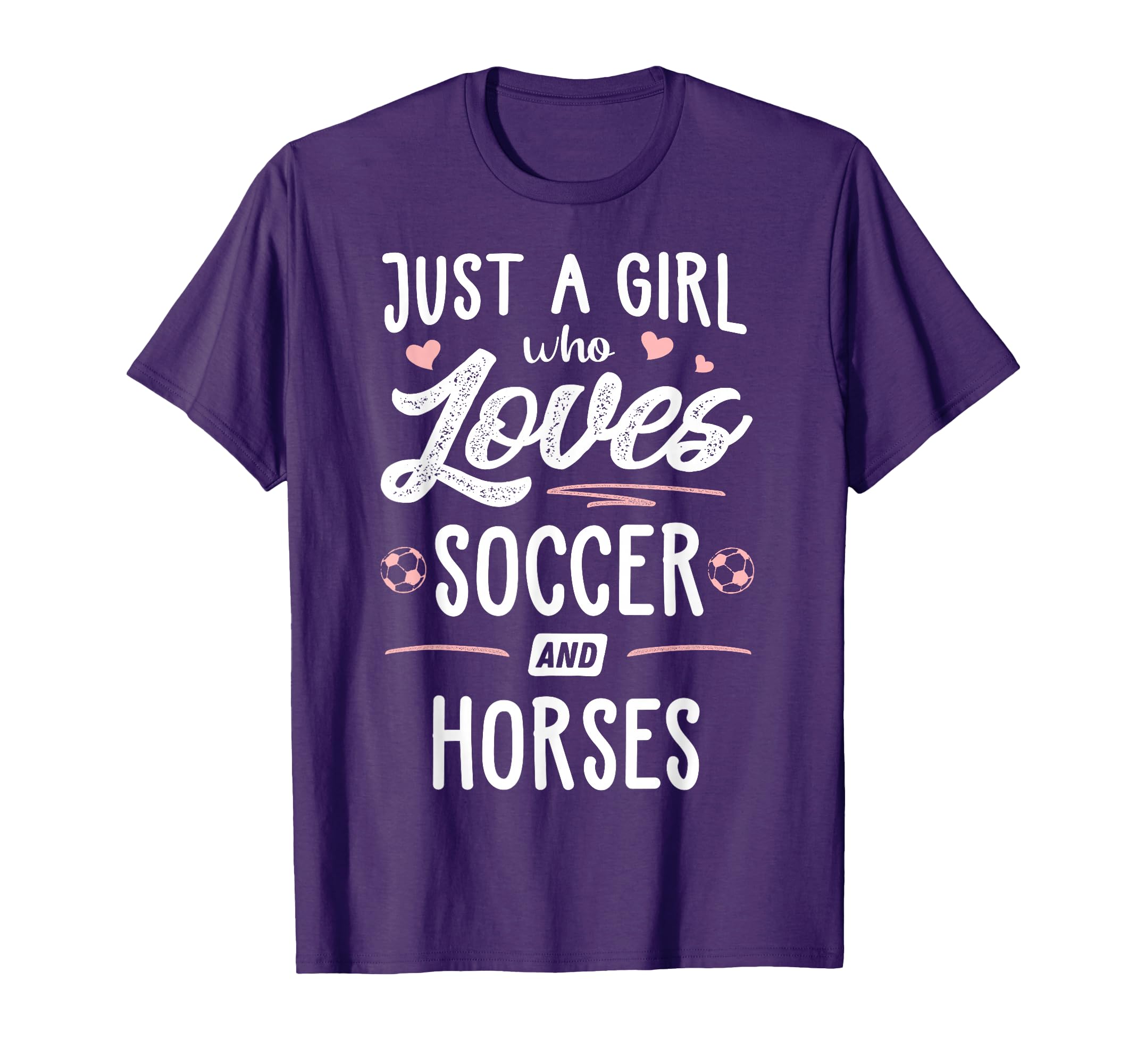 Just Who Loves Soccer And Horses Gift T-Shirt - Novelty Apparel for Adults