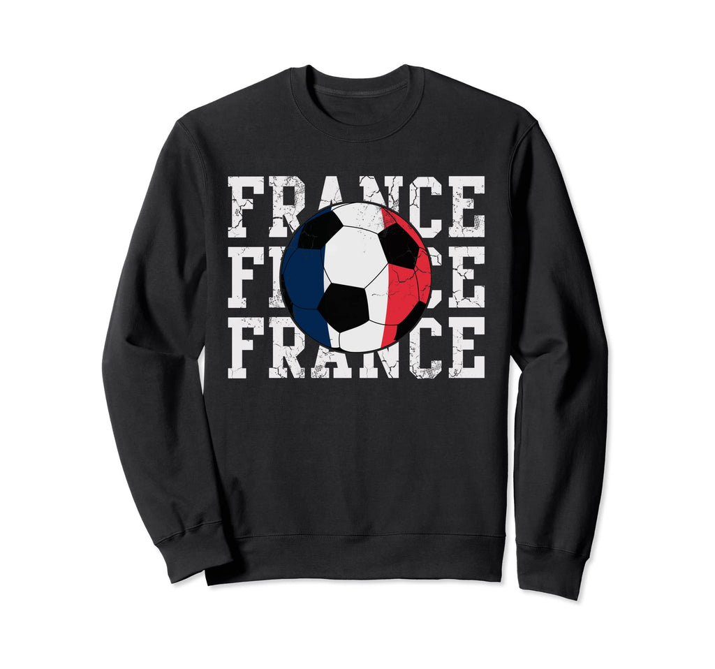 France Soccer Ball French Flag Sweatshirt - Custom Art Print Men Women