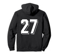 Number 27 Backside 80S 90S Team Jersey Hoodie - Trendy Graphic Men Women